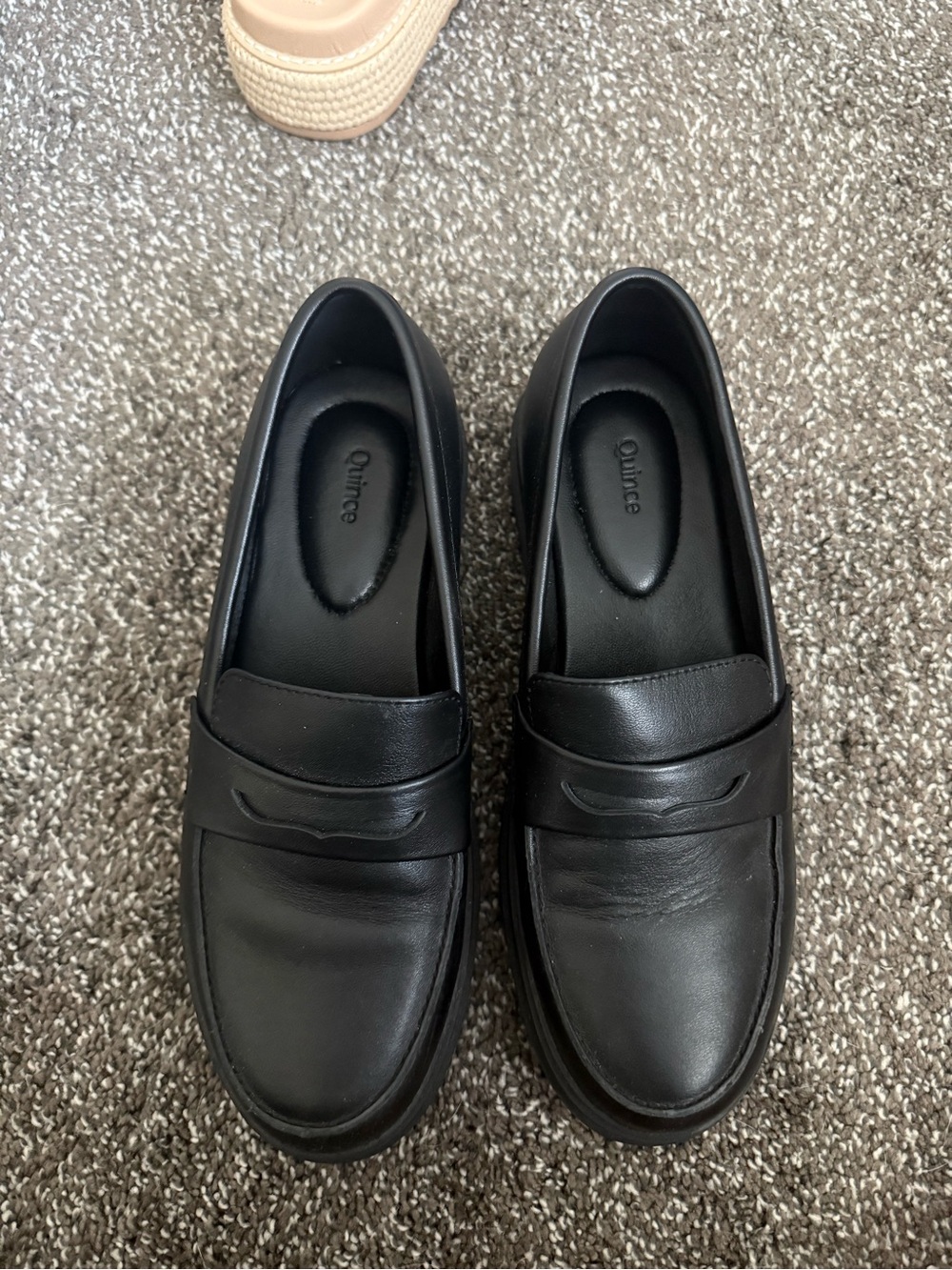Quince Black Leather women’s Penny Loafers